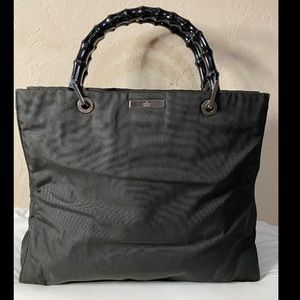 Gucci Nylon Bamboo Tote